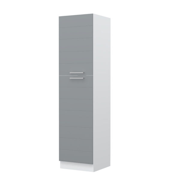 Kuhinjska visoka omara za vgradni hladilnik Highline K23-60-2KF/3, 60 cm, korpus Bela, fronta Onyx visoki sijaj