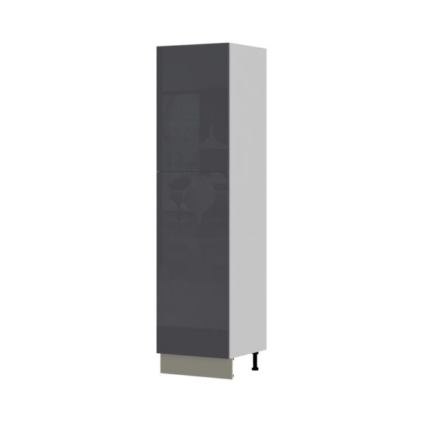 Kuhinjska visoka omara za vgradni hladilnik Infinity K23-60-2KF/5, 60 cm, korpus Bela, fronta Antracit HG lak