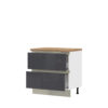 Kuhinjska spodnja omarica z dvema predaloma Infinity R-90-2MBOX/5, 90 cm, korpus Bela, fronta Antracit HG lak
