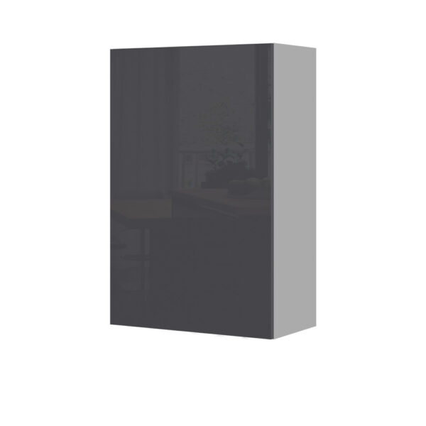 Kuhinjska zgornja viseča omarica z enimi vrati Infinity V9-60-1K/5, 60 cm, višina 91 cm, korpus Bela, fronta Antracit HG lak