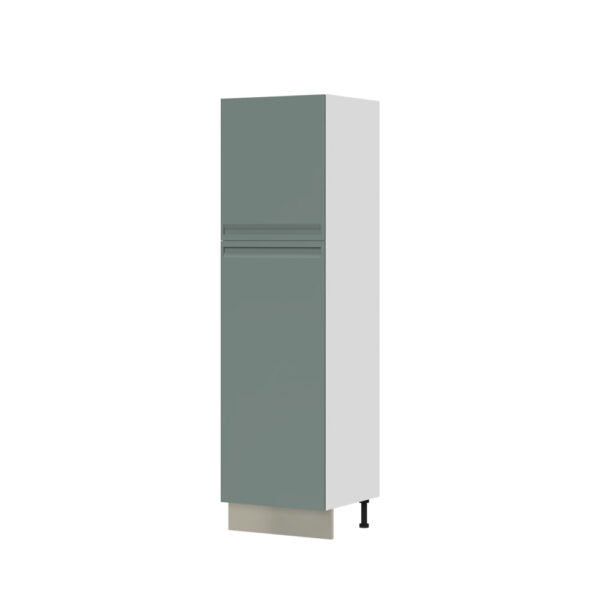 Kuhinjska visoka omara za vgradni hladilnik Integra K21-60-2KF/7, 60 cm, korpus Bela, fronta Forest green