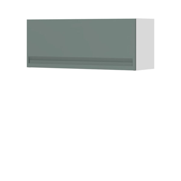 Kuhinjska zgornja viseča omarica z dvižnimi vrati Integra V3-90-1KP/7, 90 cm, višina 36 cm, korpus Bela, fronta Forest green