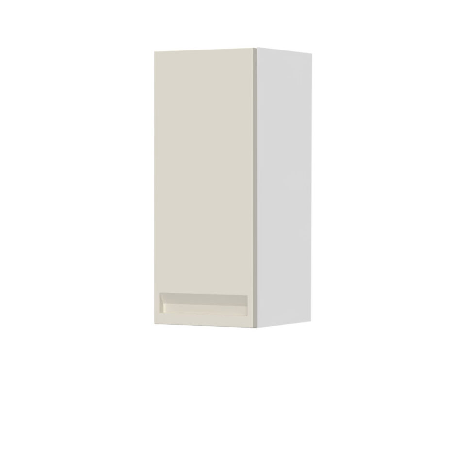 Kuhinjska zgornja viseča omarica z enimi vrati Integra V7-30-1K/7, 30 cm, višina 72 cm, korpus Bela, fronta Pepper White