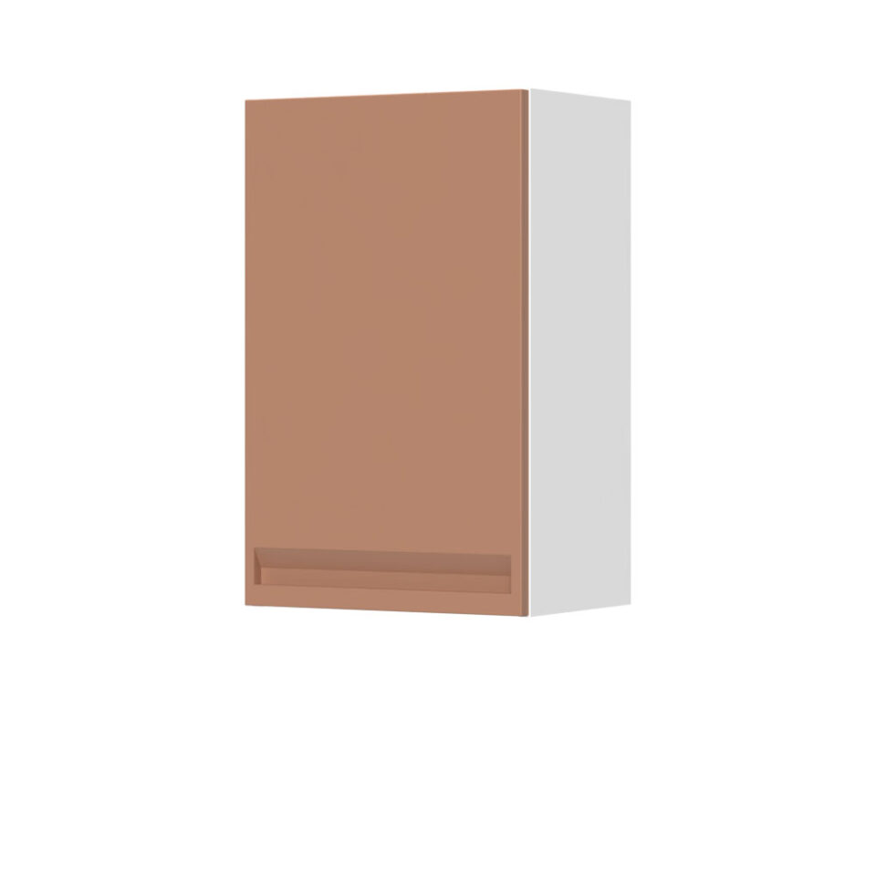 Kuhinjska zgornja viseča omarica z enimi vrati Integra V7-45-1K/7, 45 cm, višina 72 cm, korpus Bela, fronta Terracotta