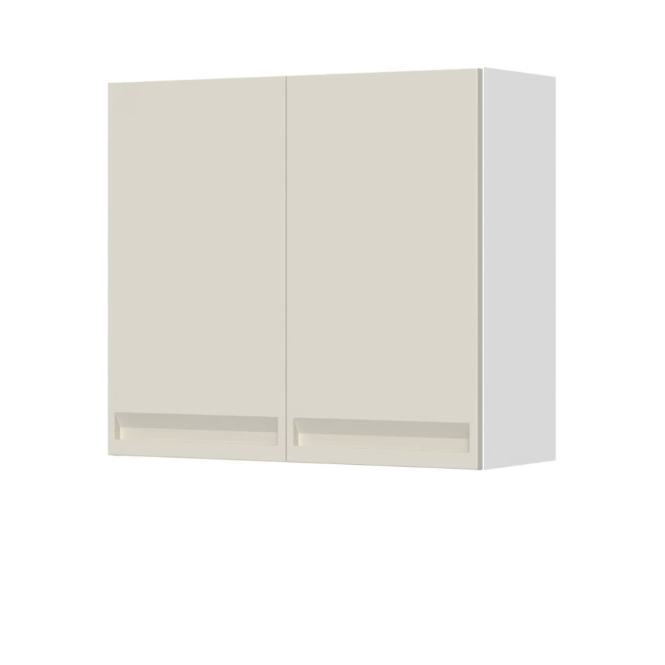 Kuhinjska zgornja viseča omarica z dvojnimi vrati Integra V7-80-2K/7, 80 cm, višina 72 cm, korpus Bela, fronta Pepper White