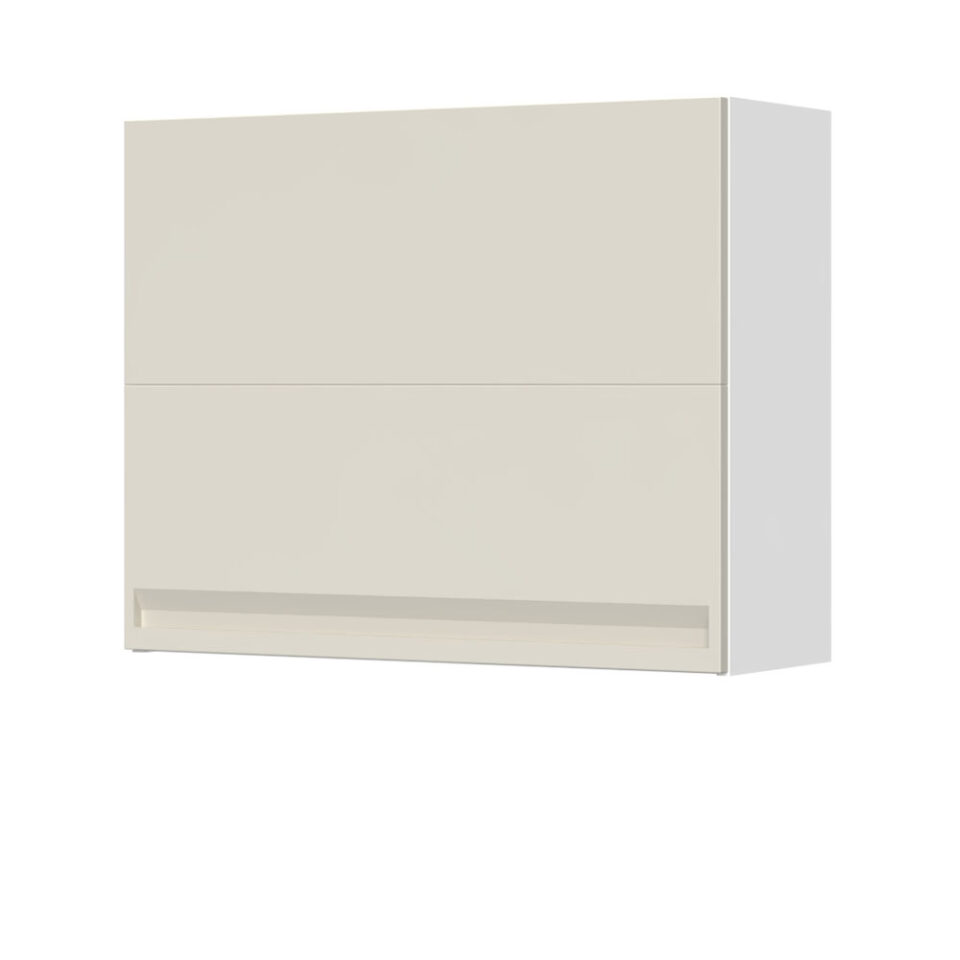 Kuhinjska zgornja viseča omarica z dvojnimi dvižnimi vrati Integra V7-90-2KP/7, 90 cm, višina 72 cm, korpus Bela, fronta Pepper White