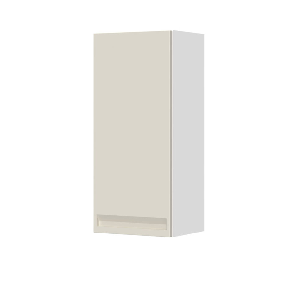 Kuhinjska zgornja viseča omarica z enimi vrati Integra V9-40-1K/7, 40 cm, višina 91 cm, korpus Bela, fronta Pepper White