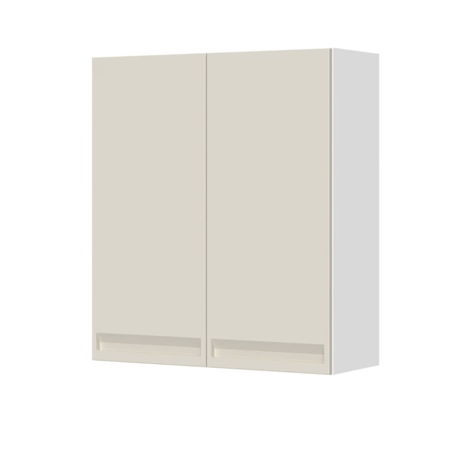 Kuhinjska zgornja viseča omarica z dvojnimi vrati Integra V9-80-2K/7, 80 cm, višina 91 cm, korpus Bela, fronta Pepper White