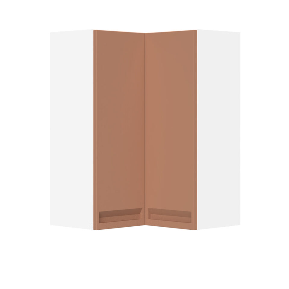 Kuhinjska zgornja viseča omarica z dvojnimi vrati Integra V9-UG-2K/7, 64 cm, višina 91 cm, korpus Bela, fronta Terracotta