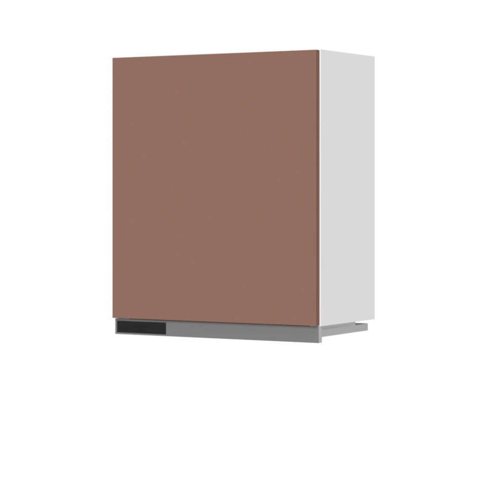 Kuhinjska zgornja omarica za napo za vgradno napo Intempo A7-60-1KU/6, 60 cm, višina 72 cm, korpus Bela, fronta Dusty Rose