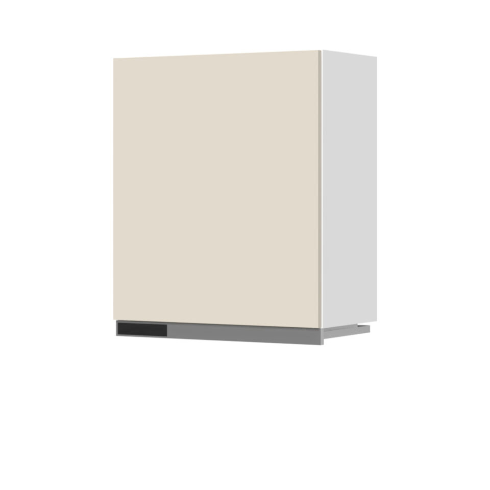 Kuhinjska zgornja omarica za napo za vgradno napo Intempo A7-60-1KU/6, 60 cm, višina 72 cm, korpus Bela, fronta Pepper White