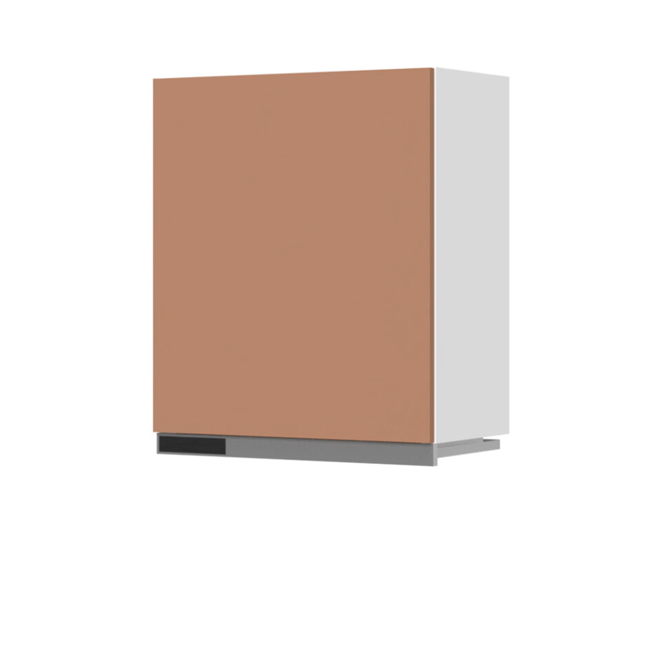 Kuhinjska zgornja omarica za napo za vgradno napo Intempo A7-60-1KU/6, 60 cm, višina 72 cm, korpus Bela, fronta Terracotta