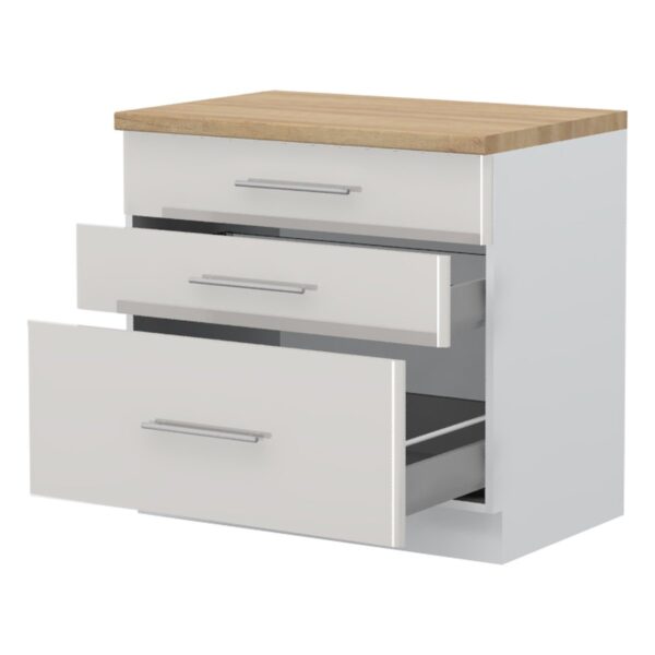 Donji kuhinjski element - ladičar Modern R-90-3MBOX/3, tri metal box ladice, VIŠE BOJA