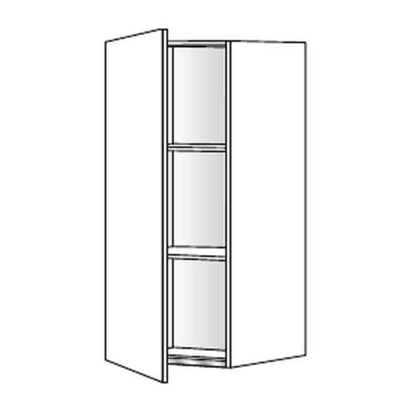 Kuhinjska zgornja viseča omarica z enimi vrati Modern V9-45-1K/3, 45 cm, višina 91 cm, tehnična skica iz kataloga Jela