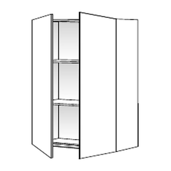 Kuhinjska zgornja viseča omarica z dvojnimi vrati Modern V9-60-2K/3, 60 cm, višina 91 cm, tehnična skica iz kataloga Jela
