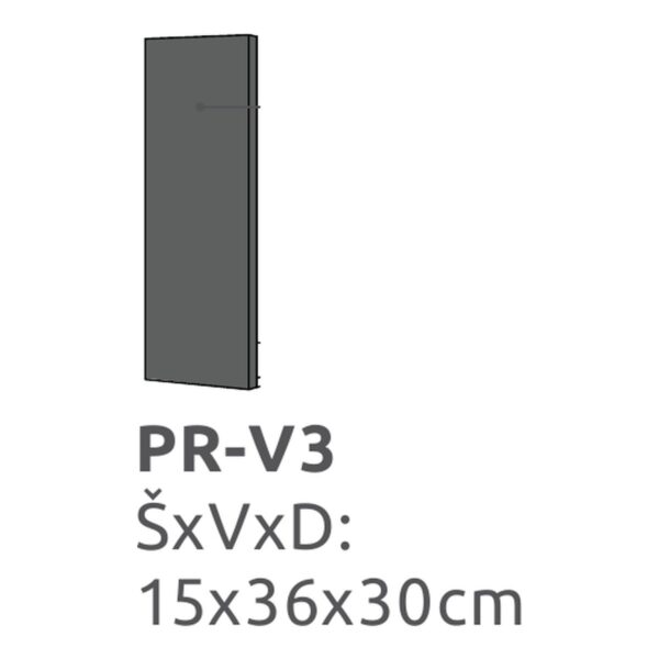 Tehnična skica: kuhinja Opera PR-V3, prilagodni element (blenda)