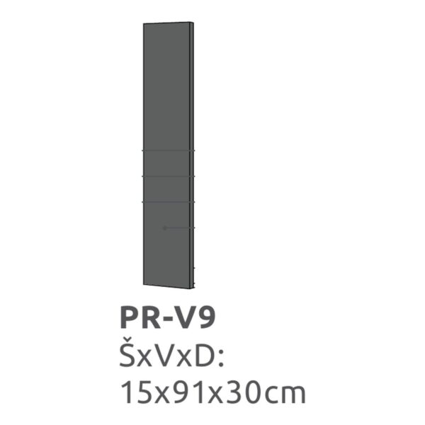 Tehnična skica: kuhinja Opera PR-V9, prilagodni element (blenda)