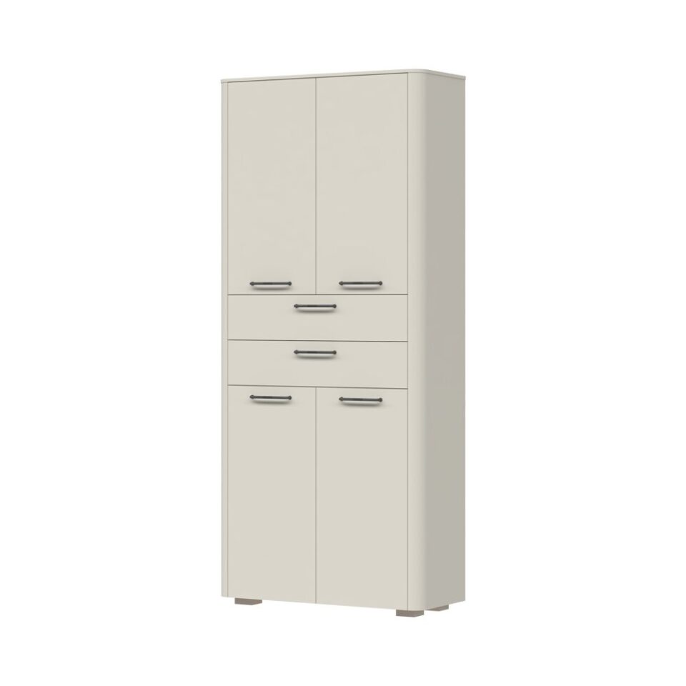 Garderobna omara AIR-V42, predsoba Milla Air, Pepper White in Furneo hrast