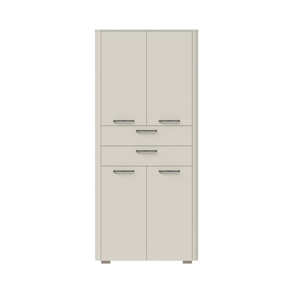 Garderobna omara AIR-V42, predsoba Milla Air, Pepper White in Furneo hrast