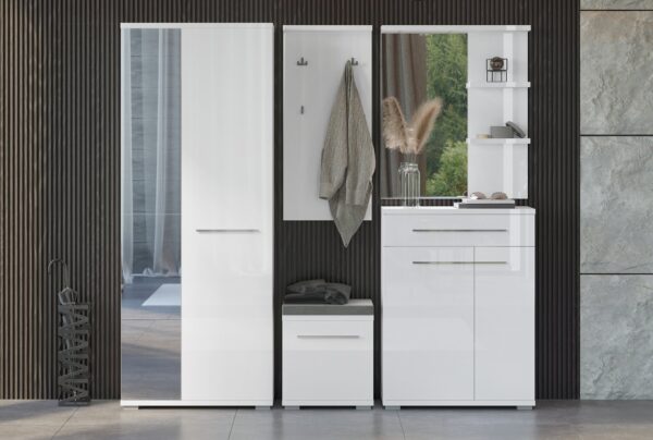 Predsoba Piano: omara V2OG, CLK46, klop K1, ogledalo OGP in CPL21