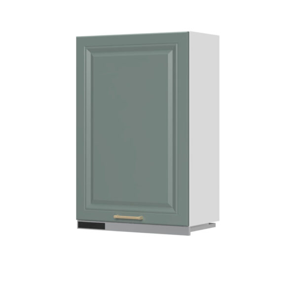 Kuhinjska zgornja omarica za napo za vgradno napo Regent A9-60-1KU/4, 60 cm, višina 91 cm, korpus Bela, fronta Forest green