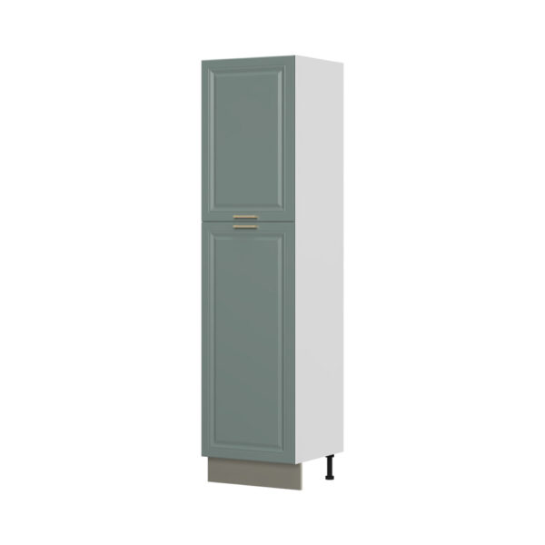 Kuhinjska visoka omara za vgradni hladilnik Regent K23-60-2KF/4, 60 cm, korpus Bela, fronta Forest green