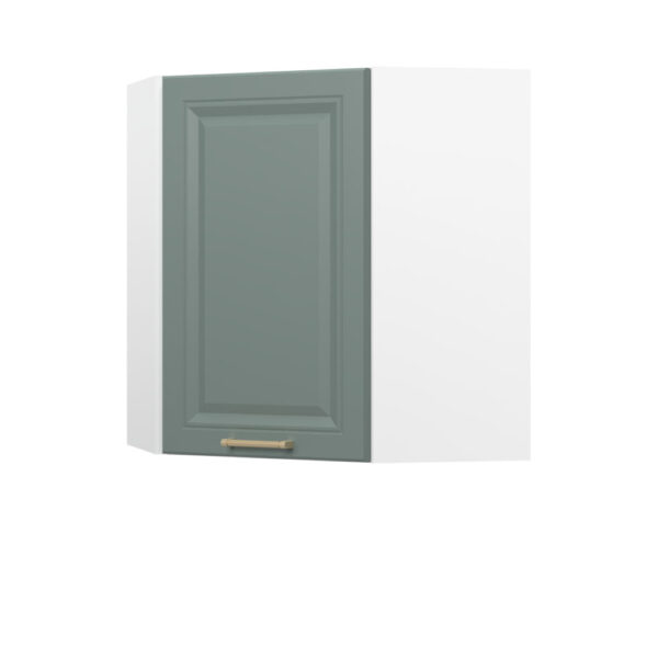 Kuhinjska zgornja viseča omarica z enimi vrati Regent V7-UG-1K/4, 64 cm, višina 72 cm, korpus Bela, fronta Forest green