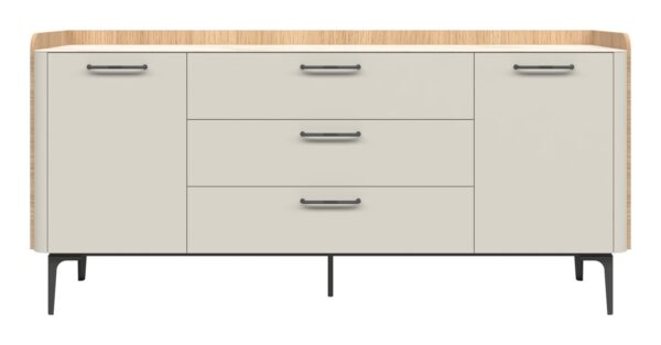 Komoda Air K23/AI, Pepper White mat lak