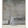 Garderobna omara z ogledalom Air P32-3OG/AI, Pepper White mat lak