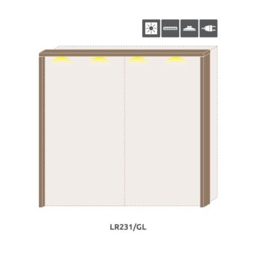 Stropna lajsna z LED osvetlitvijo Gala LR231/GL