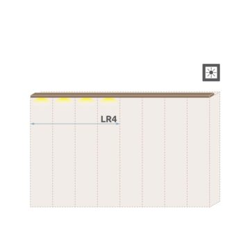 Stropna lajsna z LED osvetlitvijo Gala LR4/GL