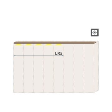 Stropna lajsna z LED osvetlitvijo Gala LR5/GL