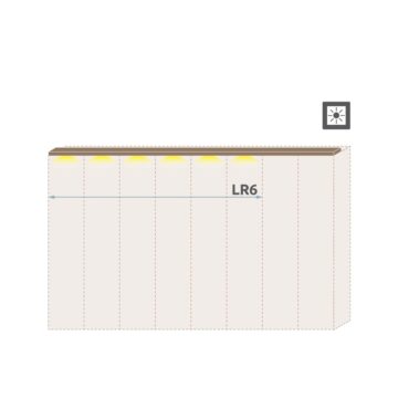 Stropna lajsna z LED osvetlitvijo Gala LR6/GL