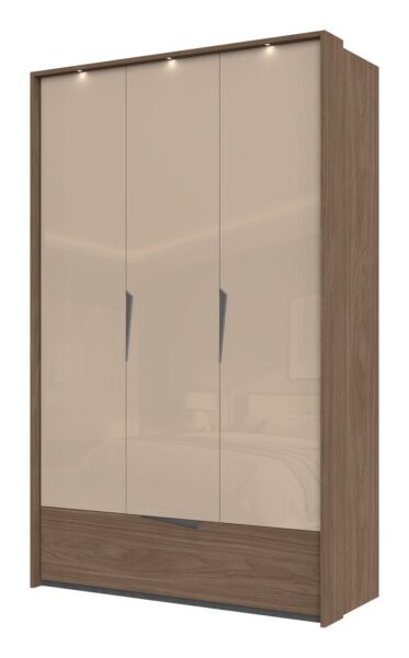 Garderobni ormar Kalla Left P31B/LF, 3 krila i 1 ladica, širina 142 cm