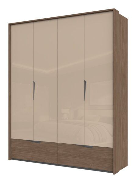 Garderobni ormar Kalla Left P42A/LF, 4 krila i 2 ladice, širina 187 cm