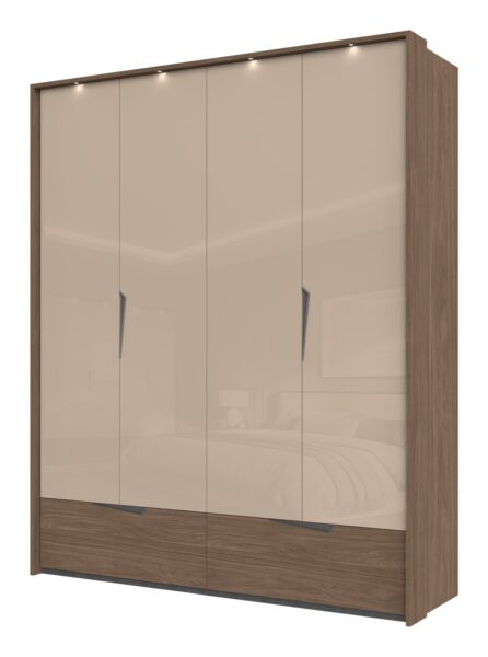Garderobni ormar Kalla Left P42B/LF, 4 krila i 2 ladice, širina 187 cm