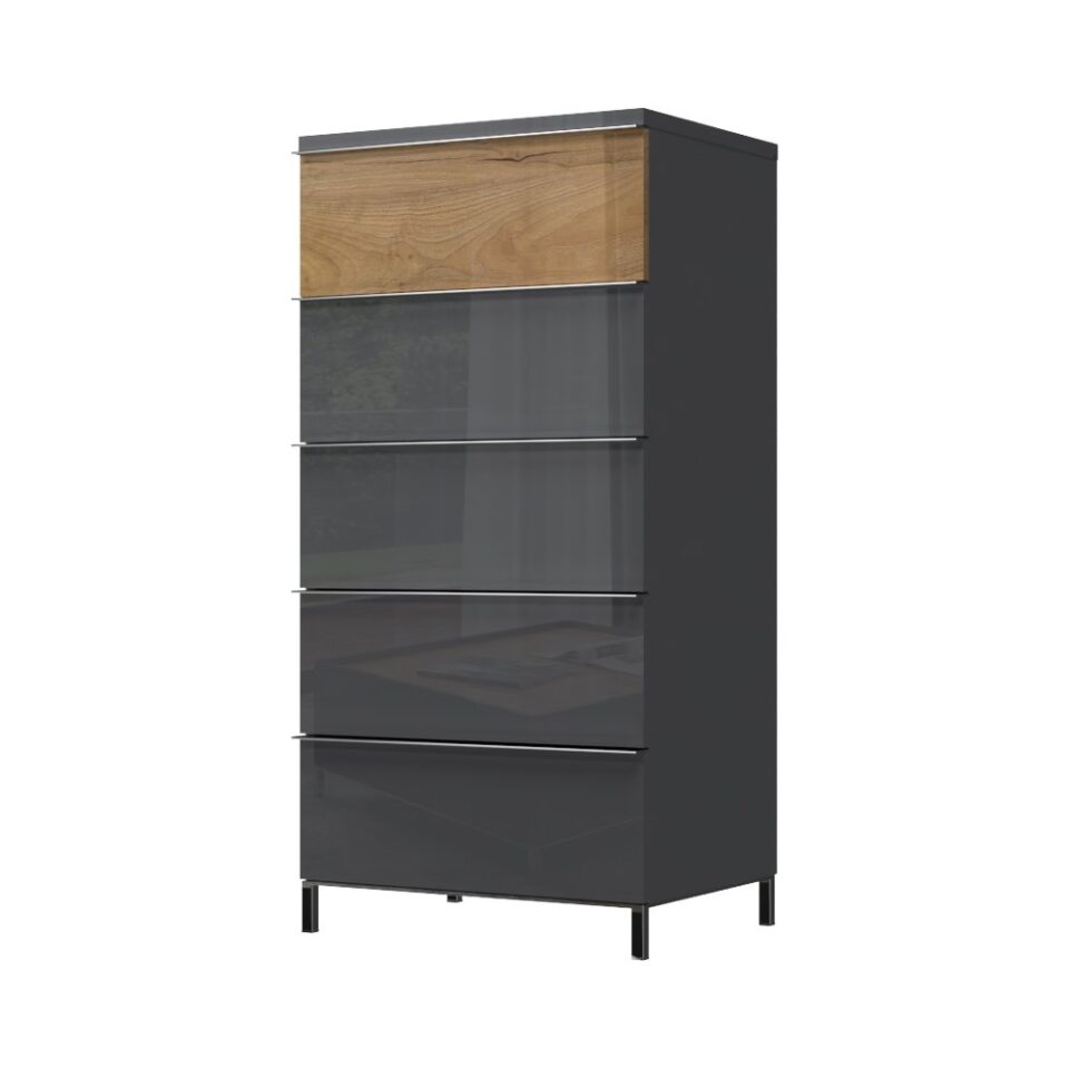 Predalnik Onyx F5/ON, antracit HG lak, pacifik oreh