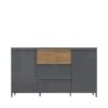 Komoda Onyx K23/ON, antracit HG lak, pacifik oreh