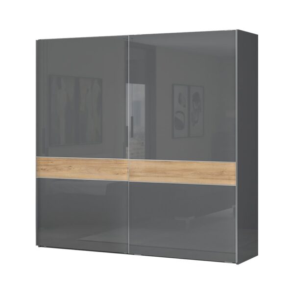 Klizni garderobni ormar Kalla Onyx PK231/ON, širina 230 cm