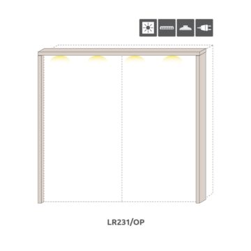 Stropna lajsna z LED osvetlitvijo Opera LR231