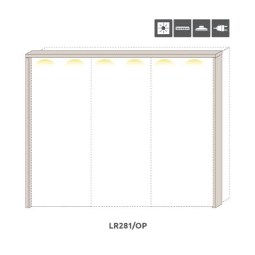 Stropna lajsna z LED osvetlitvijo Opera LR281