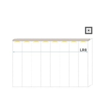 Stropna lajsna z LED osvetlitvijo Opera LR8-45