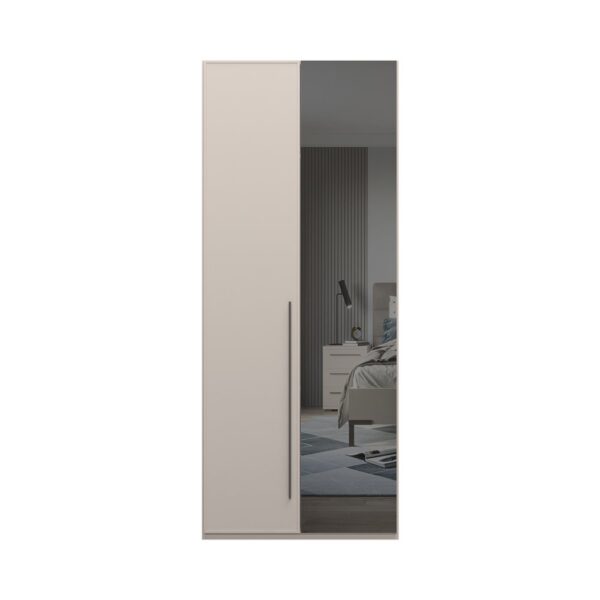 Garderobni ormar Kalla Opera P2-1OG/OP, 2 krila (1 s ogledalom), širina 92 cm