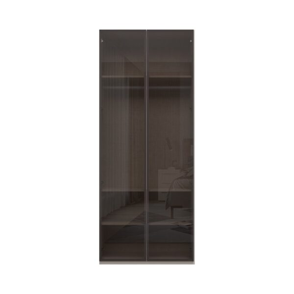Garderobni ormar Kalla Opera P2-2AL, sa staklenim krilima, širina 92 cm