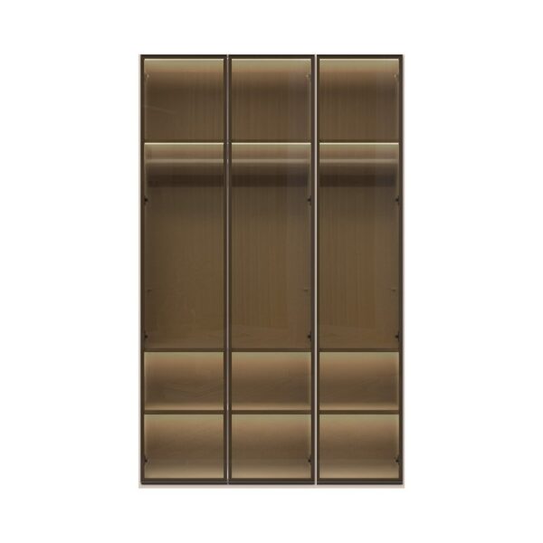 Garderobni ormar Kalla Opera P3-3AL, 3 krila (3 staklena), širina 137 cm