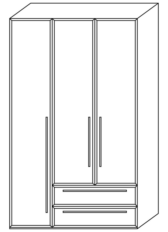 Garderobna omara Opera P32/OP (skica z merami)