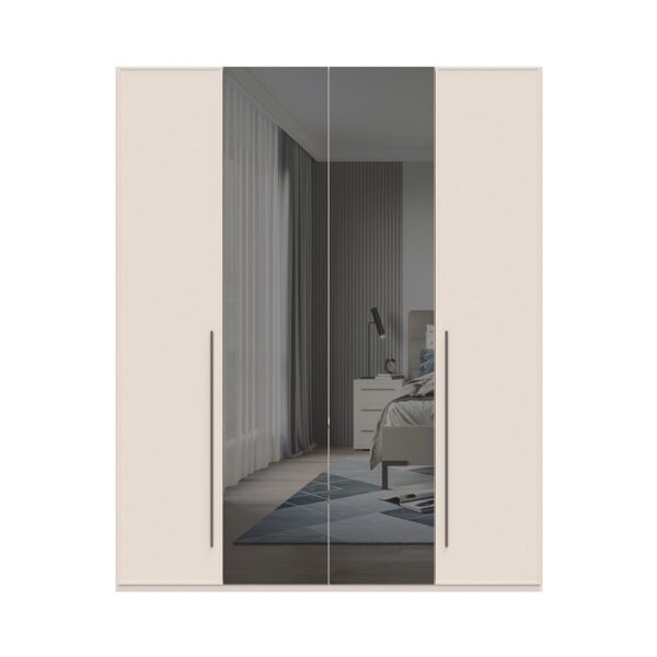 Garderobni ormar Kalla Opera P4-2OG/OP, 4 krila (2 s ogledalom), širina 182 cm