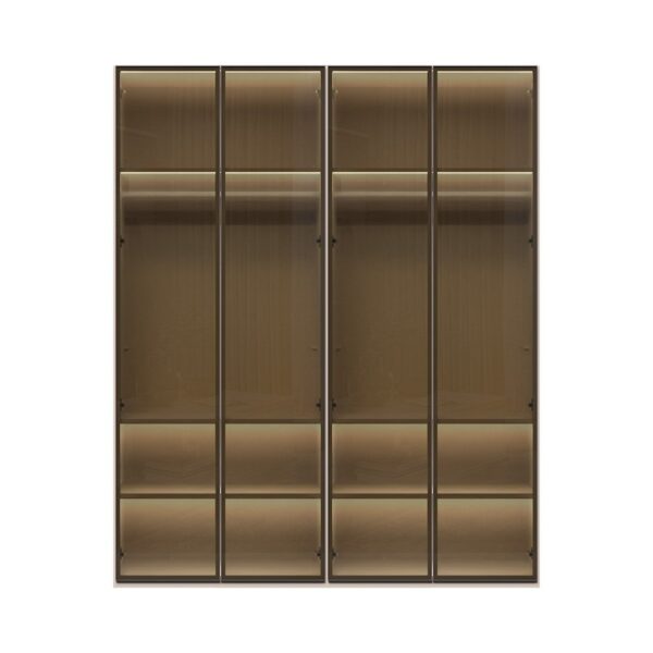 Garderobni ormar Kalla Opera P4-4AL, 4 krila (4 staklena), širina 182 cm