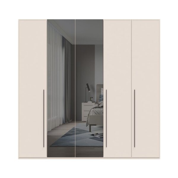 Garderobni ormar Kalla Opera P5-2OG/OP, 5 krila (2 s ogledalom), širina 227 cm