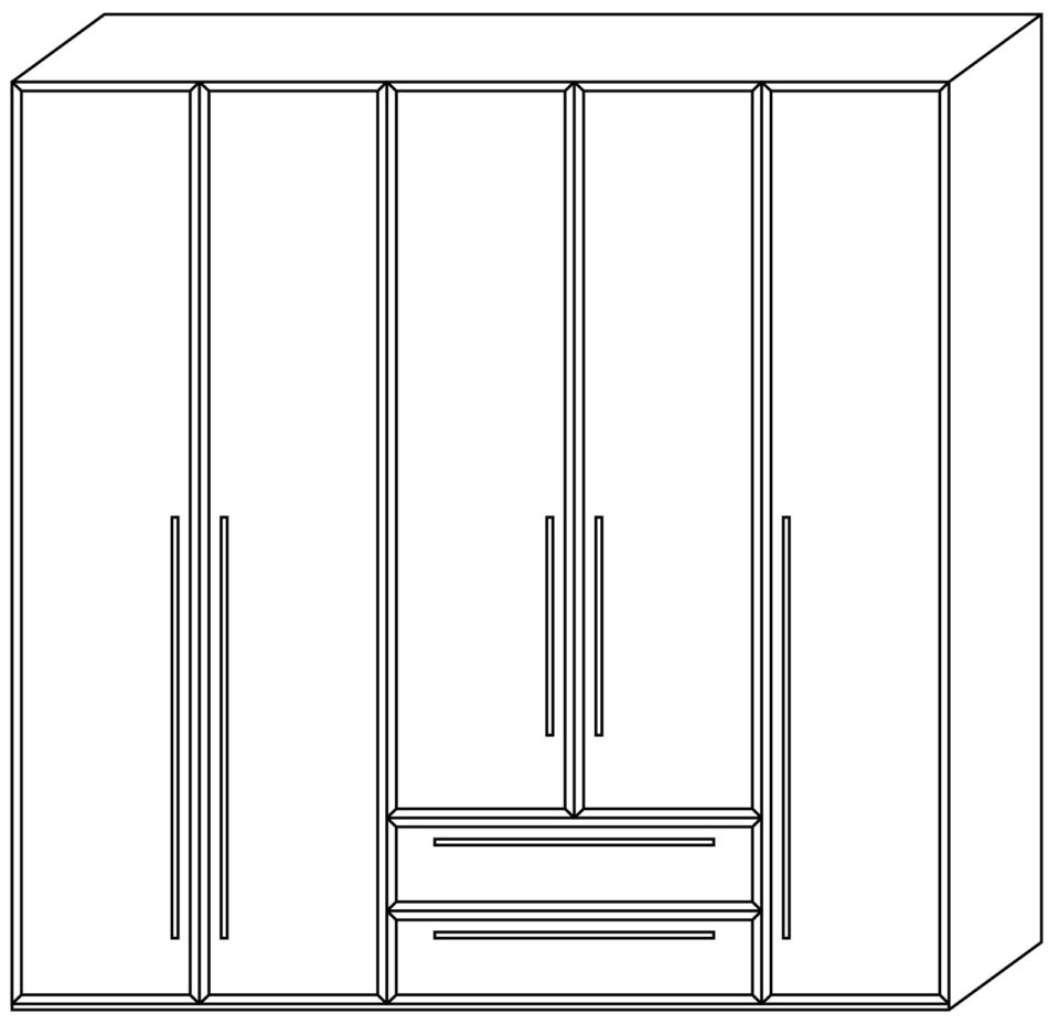 Garderobna omara Opera P52/OP (skica z merami)